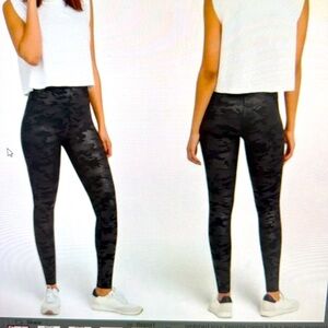 SPANX Faux Leather Camo Leggings